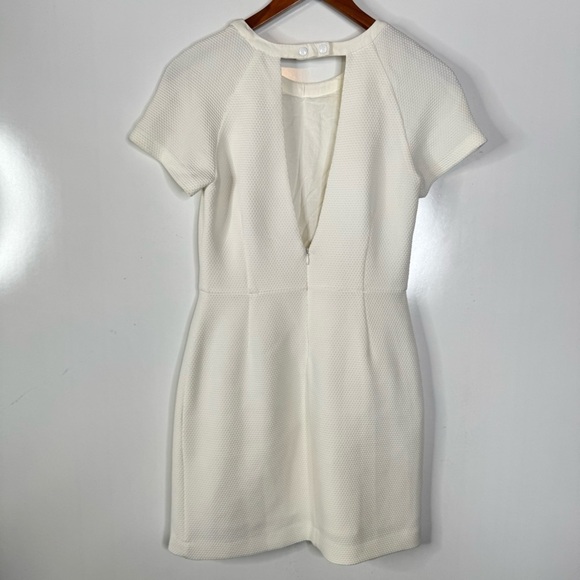 Sandro White Short Sleeve Mini Dress Size Small - Picture 4 of 9